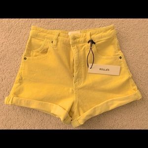 NWT Rolla’s Jeans Corduroy High Rise Slim Shorts